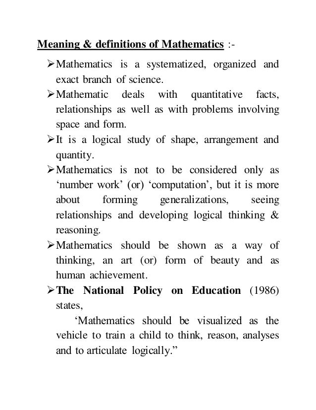 Math Meaning Math Meaning